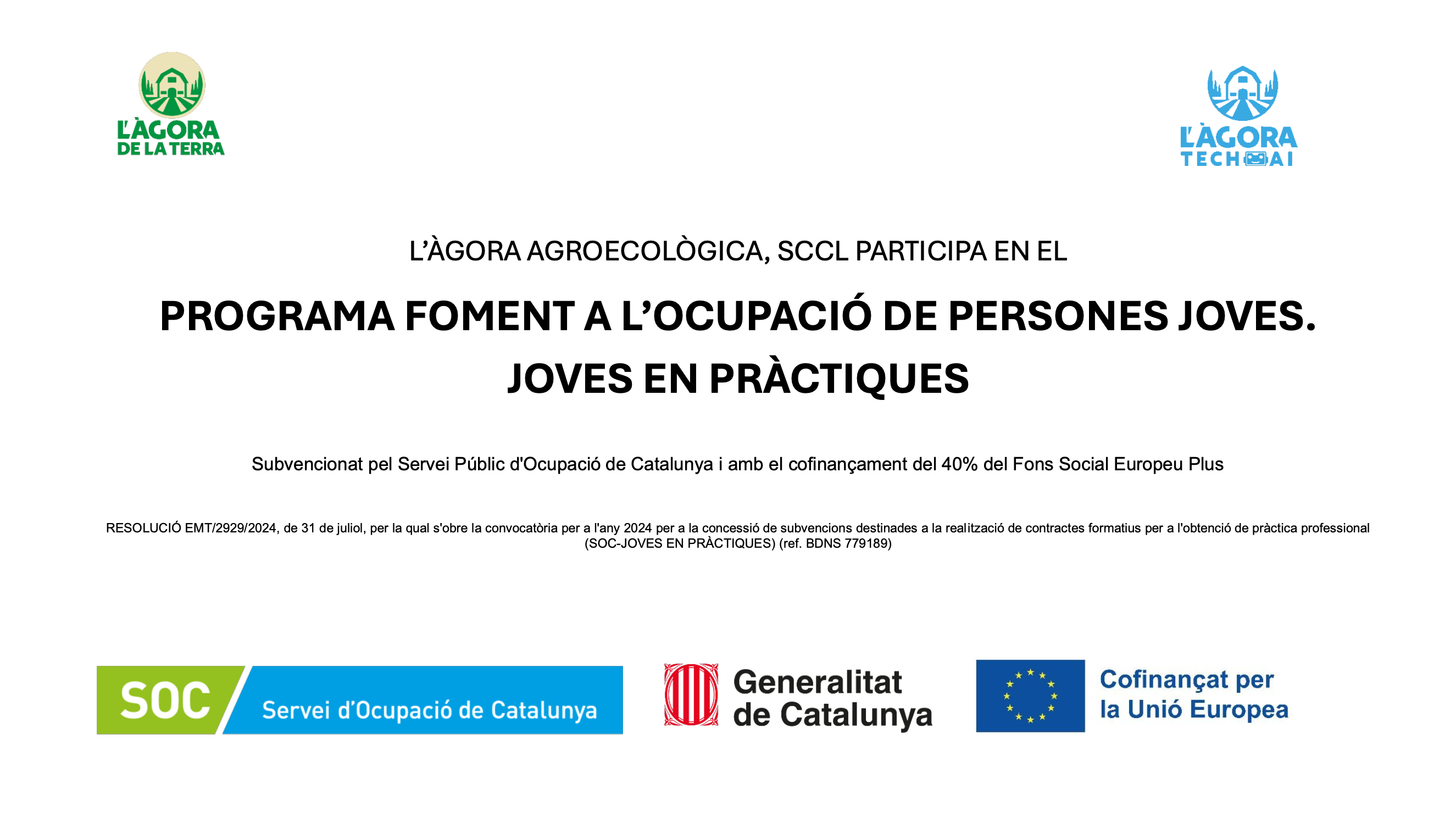 Cartell Joves en Pràctiques - SOC